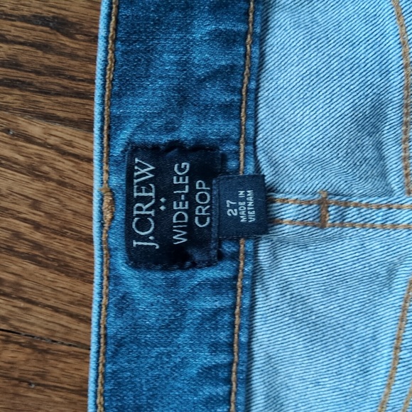 J. Crew Factory Women's Wide Leg Crop Classic Blue Jeans Size 27 NWOT - Picture 2 of 6